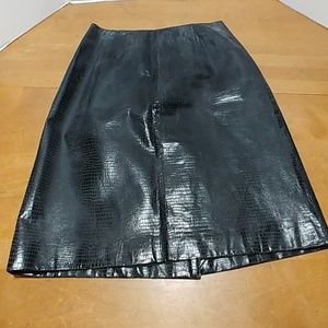 Valerie Stevens leather pencil skirt lined 6